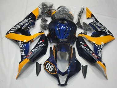 2007-2008 Special Deep Blue and Yellow Honda CBR600RR Motorcycle Fairing UK