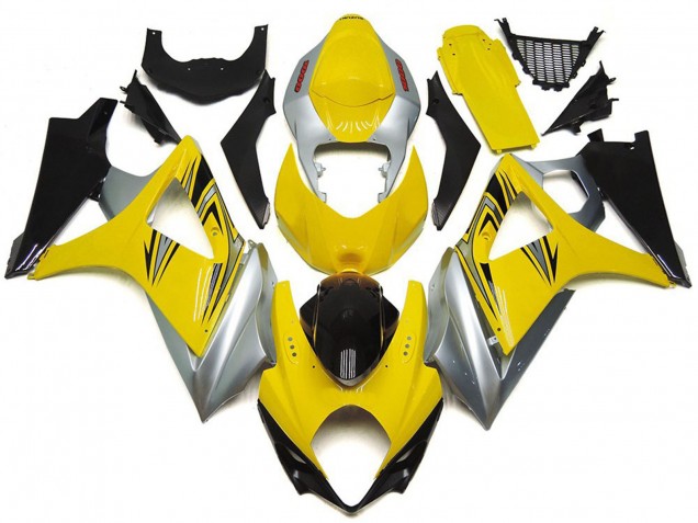 2007-2008 Yellow and Silver OEM Style Suzuki GSXR 1000 Motorcycle Fairing UK 2007-2008 Yellow and Silver OEM Style Suzuki GSXR 1000 Motorcycle Fairing UK