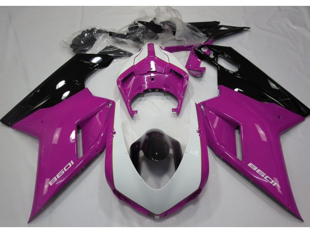 2007-2012 Gloss Pink & White Ducati 848 1098 1198 Motorcycle Fairing UK 2007-2012 Gloss Pink & White Ducati 848 1098 1198 Motorcycle Fairing UK