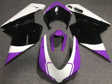 2007-2012 Gloss Purple White and Black Ducati 848 1098 1198 Motorcycle Fairing UK