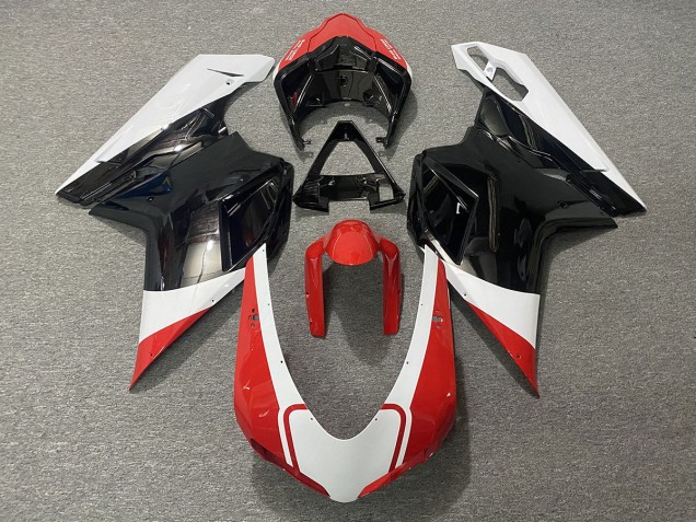 2007-2012 Gloss Red White and Black Ducati 848 1098 1198 Motorcycle Fairing UK 2007-2012 Gloss Red White and Black Ducati 848 1098 1198 Motorcycle Fairing UK