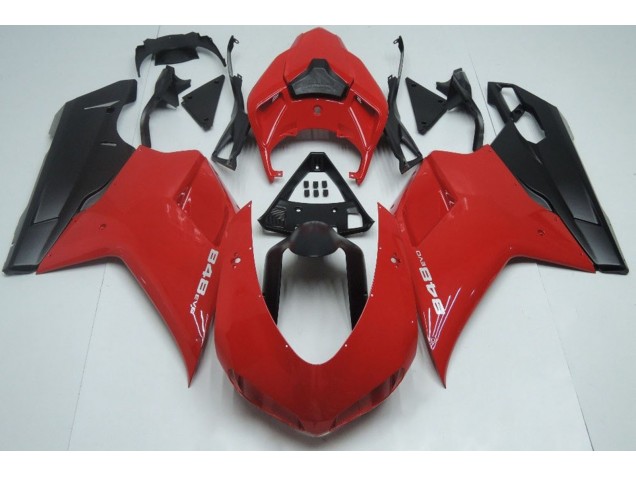 2007-2012 Red Matte Black Ducati 848 1098 1198 Motorcycle Fairing UK 2007-2012 Red Matte Black Ducati 848 1098 1198 Motorcycle Fairing UK