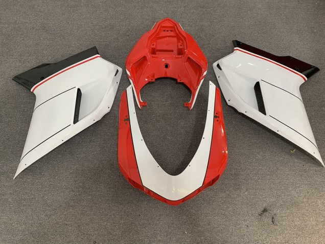 2007-2012 Red White Ducati 848 1098 1198 Motorcycle Fairing UK 2007-2012 Red White Ducati 848 1098 1198 Motorcycle Fairing UK