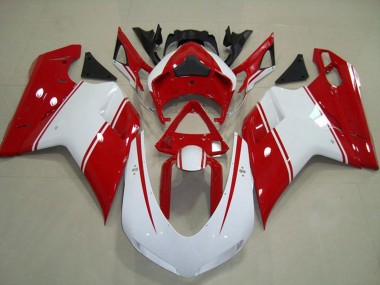2007-2012 Red and White Pin Ducati 848 1098 1198 Motorcycle Fairing UK