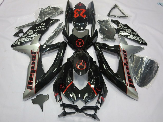 2008-2010 Black Grey Jordan Suzuki GSXR 600-750 Motorcycle Fairing UK 2008-2010 Black Grey Jordan Suzuki GSXR 600-750 Motorcycle Fairing UK