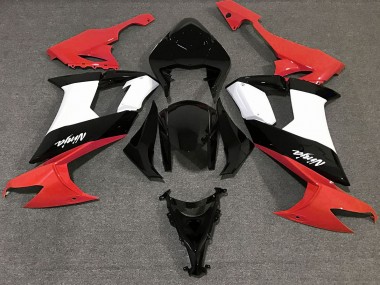 2008-2010 Gloss Red Black and White Kawasaki ZX10R Motorcycle Fairing UK
