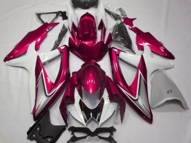 2008-2010 Gloss Red and White Suzuki GSXR 600-750 Motorcycle Fairing UK