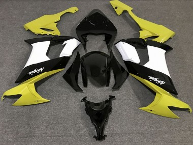 2008-2010 Gloss Yellow Black and White Kawasaki ZX10R Motorcycle Fairing UK