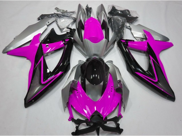 2008-2010 Pink and Silver Suzuki GSXR 600-750 Motorcycle Fairing UK 2008-2010 Pink and Silver Suzuki GSXR 600-750 Motorcycle Fairing UK