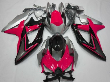 2008-2010 Red and Silver Suzuki GSXR 600-750 Motorcycle Fairing UK