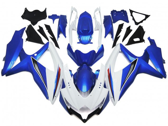2008-2010 Shining Gloss White With Silver and blue Suzuki GSXR 600-750 Motorcycle Fairing UK 2008-2010 Shining Gloss White With Silver and blue Suzuki GSXR 600-750 Motorcycle Fairing UK