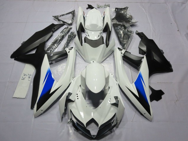 2008-2010 White and Black Suzuki GSXR 600-750 Motorcycle Fairing UK 2008-2010 White and Black Suzuki GSXR 600-750 Motorcycle Fairing UK