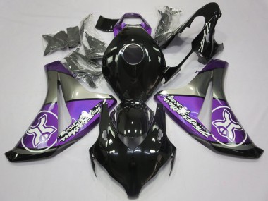 2008-2011 Purple on Black Custom Honda CBR1000RR Motorcycle Fairing UK