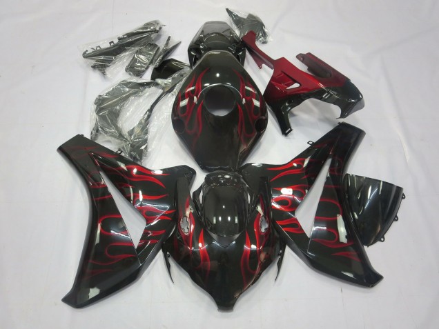 2008-2011 Red Flame Honda CBR1000RR Motorcycle Fairing UK 2008-2011 Red Flame Honda CBR1000RR Motorcycle Fairing UK