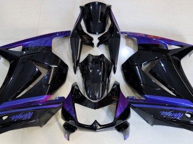 2008-2013 Gloss Black & Blue Kawasaki Ninja 250 Motorcycle Fairing UK