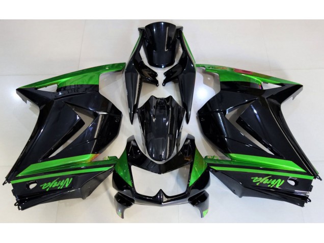2008-2013 Gloss Black & Green Kawasaki Ninja 250 Motorcycle Fairing UK 2008-2013 Gloss Black & Green Kawasaki Ninja 250 Motorcycle Fairing UK