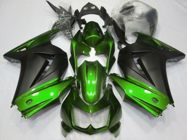 2008-2013 Green and Matte Black Kawasaki Ninja 250 Motorcycle Fairing UK