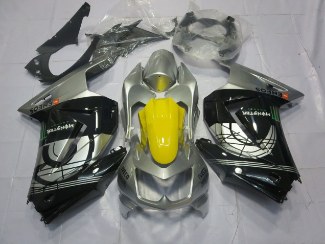 2008-2013 Silver and Black Kawasaki Ninja 250 Motorcycle Fairing UK 2008-2013 Silver and Black Kawasaki Ninja 250 Motorcycle Fairing UK