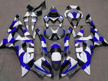 2008-2016 Blue Camo Plain Yamaha R6 Motorcycle Fairing UK