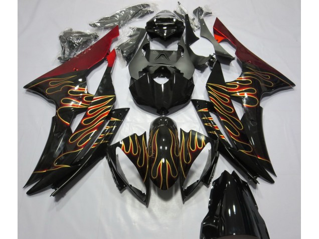 2008-2016 Custom Flame Yamaha R6 Motorcycle Fairing UK 2008-2016 Custom Flame Yamaha R6 Motorcycle Fairing UK