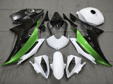 2008-2016 Custom Green Black and White Yamaha R6 Motorcycle Fairing UK