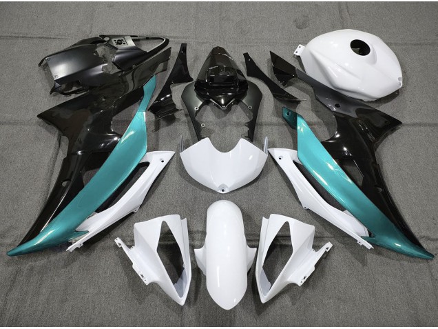 2008-2016 Custom LightBlue Black and White Yamaha R6 Motorcycle Fairing UK 2008-2016 Custom LightBlue Black and White Yamaha R6 Motorcycle Fairing UK