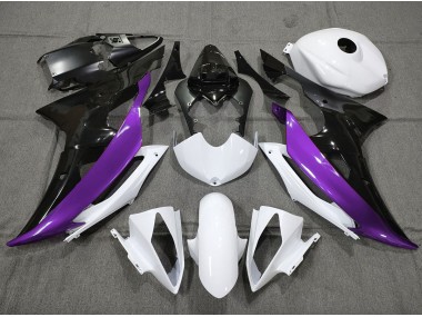 2008-2016 Custom Purple Black and White Yamaha R6 Motorcycle Fairing UK