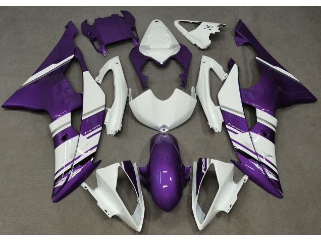 2008-2016 Gloss White and Purple OEM Style Yamaha R6 Motorcycle Fairing UK
