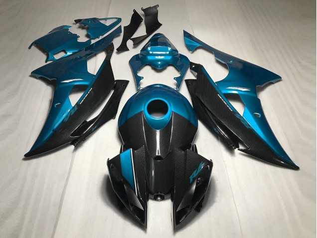 2008-2016 Light Blue w Carbon Style Yamaha R6 Motorcycle Fairing UK 2008-2016 Light Blue w Carbon Style Yamaha R6 Motorcycle Fairing UK
