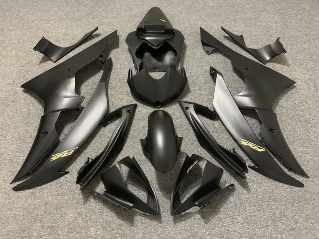 2008-2016 Matte Black with Gold Yamaha R6 Motorcycle Fairing UK 2008-2016 Matte Black with Gold Yamaha R6 Motorcycle Fairing UK