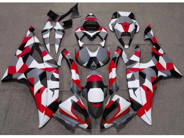 2008-2016 Red Camo Plain Yamaha R6 Motorcycle Fairing UK