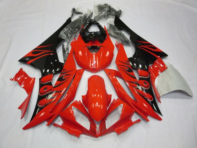 2008-2016 Red Flame Yamaha R6 Motorcycle Fairing UK 2008-2016 Red Flame Yamaha R6 Motorcycle Fairing UK