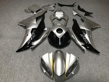 2008-2016 Silver and Black Custom Yamaha R6 Motorcycle Fairing UK