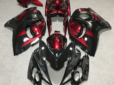 2008-2019 Gloss Black and Deep Red Suzuki GSXR 1300 Motorcycle Fairing UK