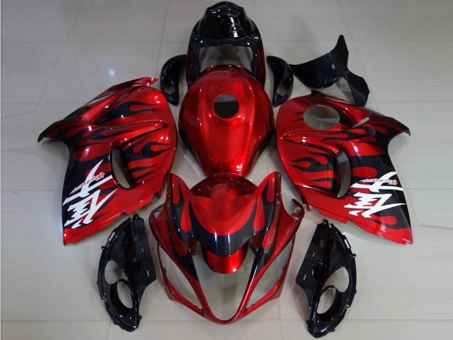 2008-2019 Vibrant Red & Flame Suzuki GSXR 1300 Motorcycle Fairing UK 2008-2019 Vibrant Red & Flame Suzuki GSXR 1300 Motorcycle Fairing UK