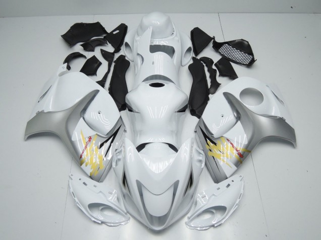 2008-2019 White and Silver Suzuki GSXR 1300 Motorcycle Fairing UK 2008-2019 White and Silver Suzuki GSXR 1300 Motorcycle Fairing UK