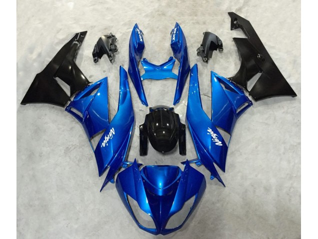 2009-2012 Blue and Black Ninja Kawasaki ZX6R Motorcycle Fairing UK 2009-2012 Blue and Black Ninja Kawasaki ZX6R Motorcycle Fairing UK