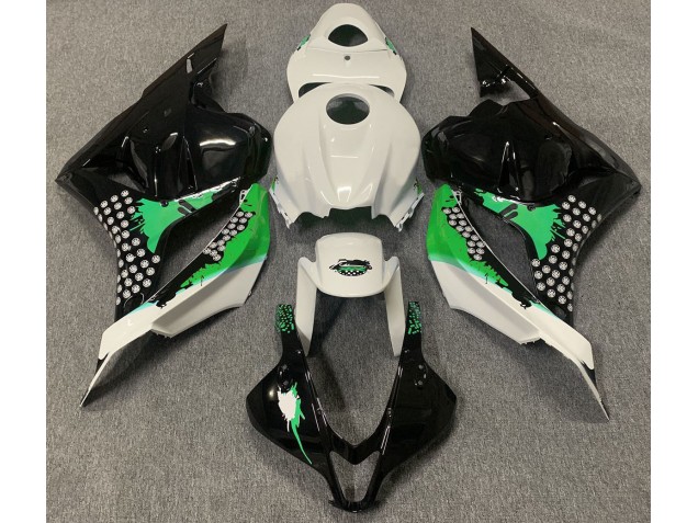 2009-2012 Gloss White & Green Splatter Honda CBR600RR Motorcycle Fairing UK 2009-2012 Gloss White & Green Splatter Honda CBR600RR Motorcycle Fairing UK