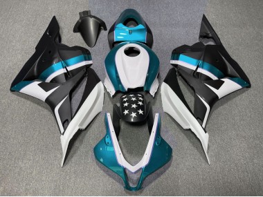 2009-2012 Matte Black and Light Blue Star Honda CBR600RR Motorcycle Fairing UK