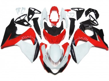 2009-2016 Gloss Red with White and black Suzuki GSXR 1000 Motorcycle Fairing UK