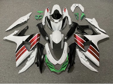 2009-2016 Gloss White Red Black and Green Suzuki GSXR 1000 Motorcycle Fairing UK