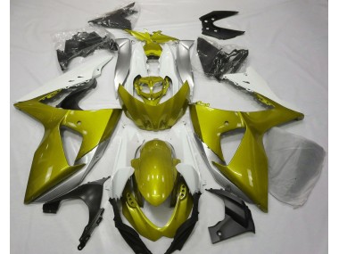 2009-2016 Gloss Yellow & White Suzuki GSXR 1000 Motorcycle Fairing UK