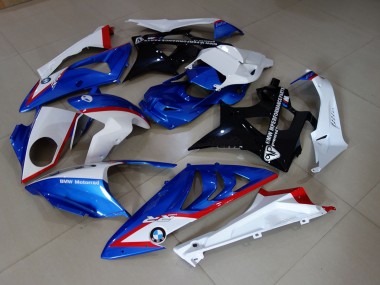 2009-2018 Stock style Blue and White BMW S1000RR Motorcycle Fairing UK