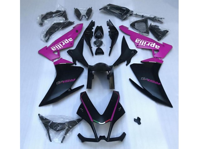 2010-2015 Matte Black & Pink Aprilia RSV4 1000 Motorcycle Fairing UK 2010-2015 Matte Black & Pink Aprilia RSV4 1000 Motorcycle Fairing UK