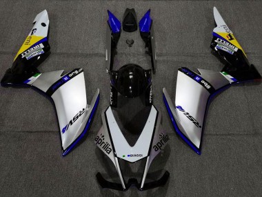 2010-2015 Silver Pirelli & Blue Aprilia RSV4 1000 Motorcycle Fairing UK