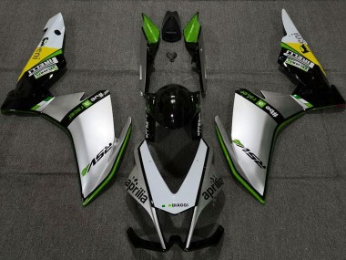 2010-2015 Silver Pirelli & Green Aprilia RSV4 1000 Motorcycle Fairing UK