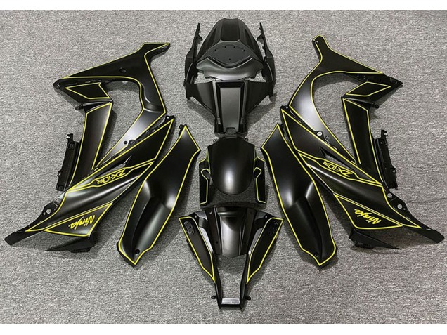 2011-2015 Matte Black & Yellow Lining Kawasaki ZX10R Motorcycle Fairing UK 2011-2015 Matte Black & Yellow Lining Kawasaki ZX10R Motorcycle Fairing UK