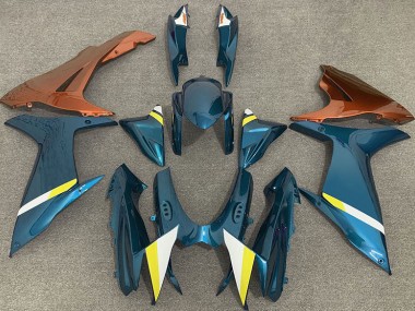 2011-2020 Gloss Light Blue and Orange Suzuki GSXR 600-750 Motorcycle Fairing UK
