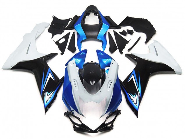 2011-2020 Light Blue and Gloss White Style with Black Suzuki GSXR 600-750 Motorcycle Fairing UK 2011-2020 Light Blue and Gloss White Style with Black Suzuki GSXR 600-750 Motorcycle Fairing UK