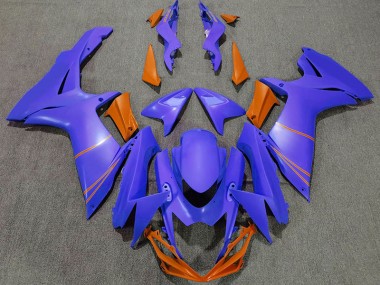 2011-2020 Matte Ocean Blue & Orange Suzuki GSXR 600-750 Motorcycle Fairing UK